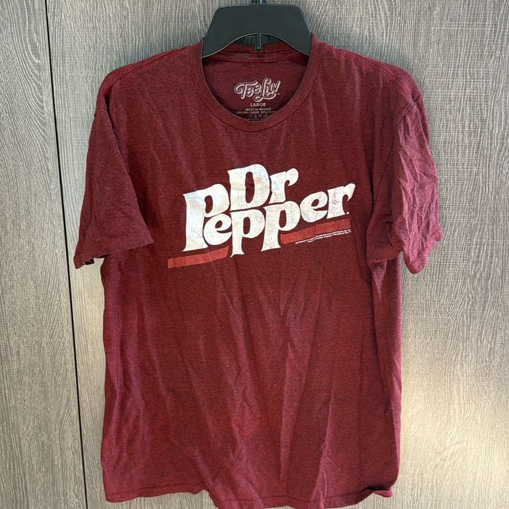 TeeLuv Large Dr Pepper Vintage Graphic T-Shirt